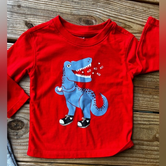 Infant baby toddler Cat & Jack Red Graphic Long sleeve top & sweatpants set 12M - Picture 3 of 5